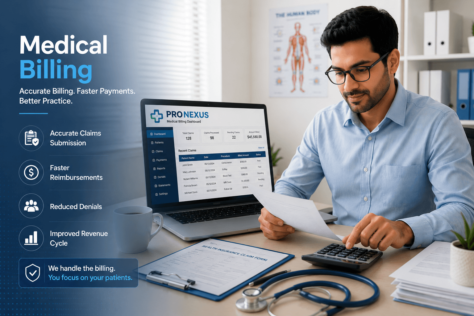 Medical billing and revenue cycle management